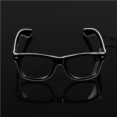 Светодиодные очки «Классика», 14.5×5.2×14 см, батарейки ААx2 (нет в комплекте), 3 режима, свечение белое