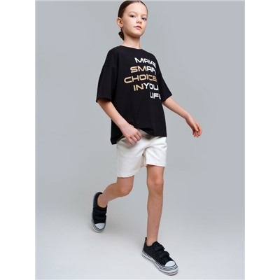 Шорты текстильные джинсовые для девочек