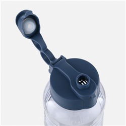 Бутылка для воды спортивная, 2 л, 33×10.5 см, с ситом, прозрачная, цвет МИКС