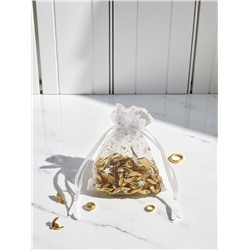 Мешочек подарочный «Звёзды с месяцем», 7×9 см, белый с серебром