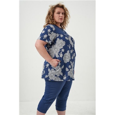 Комплект женский 83604 (Белые цветы)