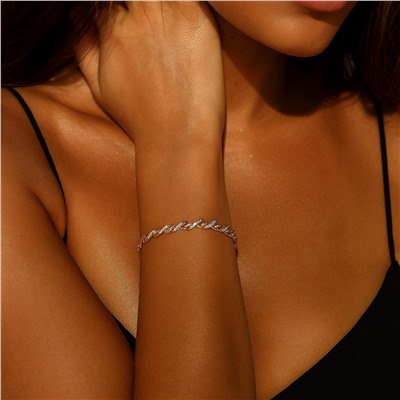 Браслет на руку коллекция "Xuping", покрытие позолота, вставка: цирконы, цвет: прозрачный, арт.007.113