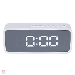LADECOR CHRONO Будильник электронный, 14x5,7 см, USB/3xAAA, пластик, цвет белый, арт.1