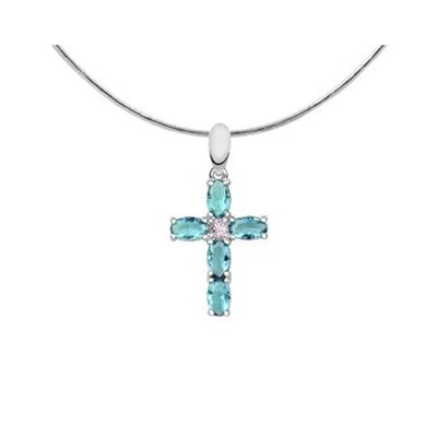 Подвеска из серебра куб.циркон., В13-0054г