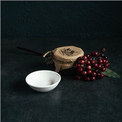 Соусник Доляна White Label, 50 мл, d=8.5 см, фарфор, белый