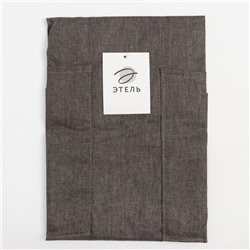 Фартук «Этель. Стиль», серый, 60×75 см, 60% п/э, 20% хлопок, 20% лён