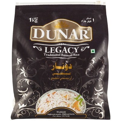 Dunar Legacy Basmati Rice / Рис Басмати Легаси 1 кг