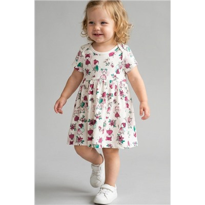 Платье-боди детское трикотажное для девочек PLAYTODAY, 1240121