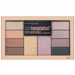 Maybelline, Палетка теней и хайлайтеров Total Temptation, 12 г