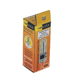 Лампа светодиодная Ecola Corn Micro, G4, 1.5 Вт, 2800 K, 320°, 35×10 мм