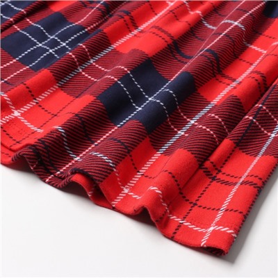 Платье детское с рюшами KAFTAN «Клетка» размер 30 (98-104 см)