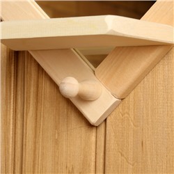 Зеркало для бани и сауны «Ромб», 20×20 см, настенное, с полкой, с крючком, «Добропаровъ»