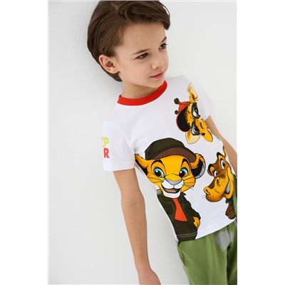 Комплект трикотажный для мальчиков: фуфайка (футболка), брюки PLAYTODAY, 1239805