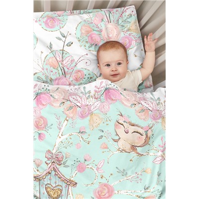 КПБ детск. поплин Juno (40х60) рис. 16711-1/16712-1 Owls family