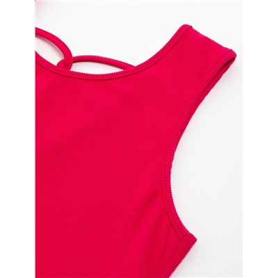 Топ с сеткой женский MINAKU: Casual Collection, фуксия, размер 42