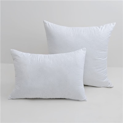 Подушка 50×70 см, белый, файбер, микрофибра, 100% полиэстер