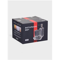 Набор для ванной "Эко" 3 предмета (дозатор, стакан, мыльница)