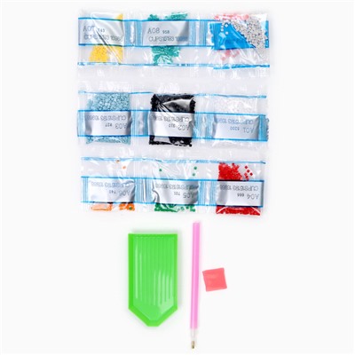 Термокружка детская с алмазной мозаикой «Дед Мороз», 450 мл, набор для творчества