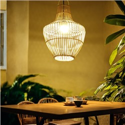 Светильник потолочный из ротанга «Рико», 1×120 Вт, Е27, 30×30×40 см