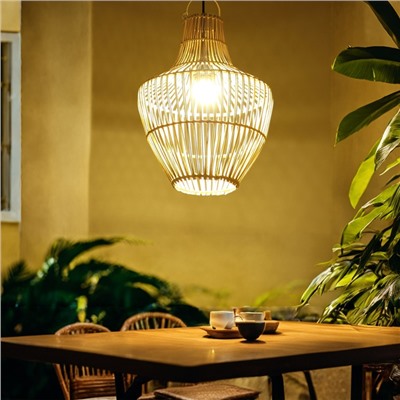 Светильник потолочный из ротанга «Рико», 1×120 Вт, Е27, 30×30×40 см