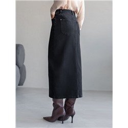 Джинсовая юбка из плотной эластичной джинсы 13OZ.