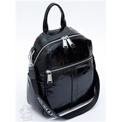 Рюкзак женский кожаный 21021 black Polina&Eiterou
