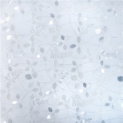 Витражная плёнка «Листики», 45×200 см, прозрачная