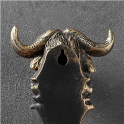 Настенный крючок декоративный «Буйвол», под бронзу, 7×10×12 см