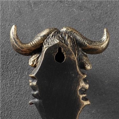 Настенный крючок декоративный «Буйвол», под бронзу, 7×10×12 см