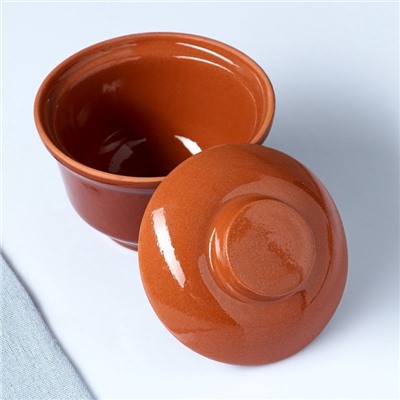 УЦЕНКА Горшок керамический для запекания «Застолье» 0.4 л, нет крышки