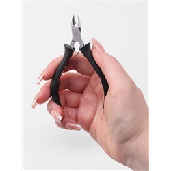 Кусачки маникюрные для кутикулы, 10 см, длина лезвия-10 мм, чёрные, серебристые