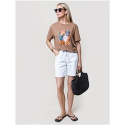 Шорты из эластичного денима