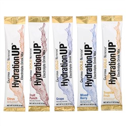 California Gold Nutrition, HydrationUP, смесь для приготовления напитка с электролитами, комбинированный набор из 20 пакетов весом 4,2 г в каждом (0,15 унций)
