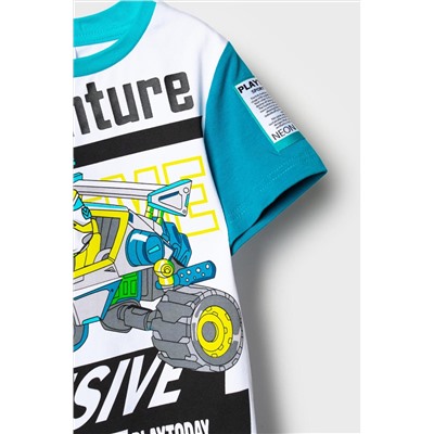 Комплект трикотажный для мальчиков: фуфайка (футболка), шорты PLAYTODAY, 1239630