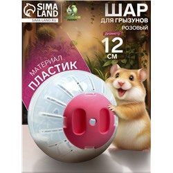 Шар для грызунов, 12 см, розовый