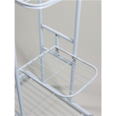 Подставка для цветов Greengo, 3 полки, 43×22×57 см, напольная, металл, белая