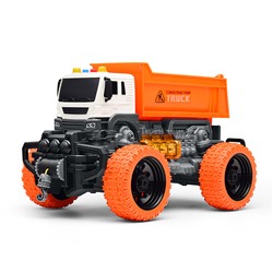 Машина "Мега самосвал" 1:16 (свет, звук) в коробке (цвет оранжевый)