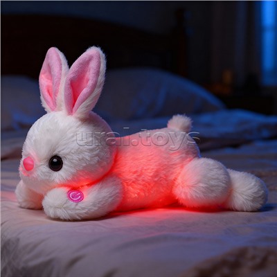 Мягкая игрушка "Заяц" светитсмя в темноте  35 см.