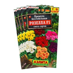 Набор семян Примула "Розелла", смесь окрасок, F1, 4 шт.