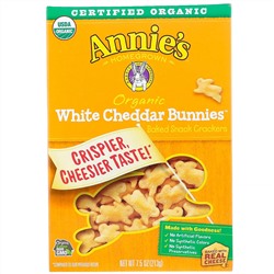 Annie's Homegrown, Organic White Cheddar Bunnies, Baked Snack Crackers, 7.5 oz (213 g)