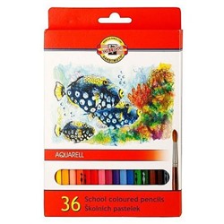 Карандаши акварельные 36цв "Рыбы" 3719" карт.уп.с подвесом 3719036004KSRU Koh-I-Noor