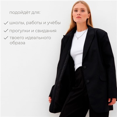Пиджак женский MINAKU: Classic, чёрный, размер 46-48