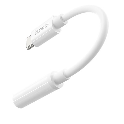 Переходник Jack 3.5 (м) - Type-C (п) Hoco LS30 (повр. уп.) 8см (white)