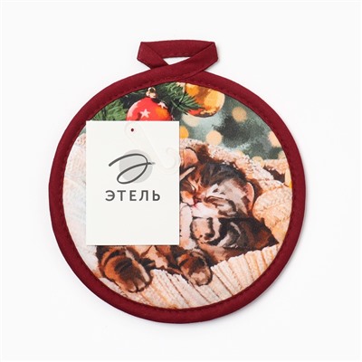 Прихватка «Этель. Уютного Нового года», 17×17 см, 100% хлопок, саржа