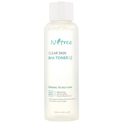 Isntree, Тонер Clear Skin BHA Toner, 200 мл (6,76 жидк. унции)