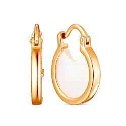 Подвеска из золочёного серебра с белым перламутром 925 пробы П-4098зп484н