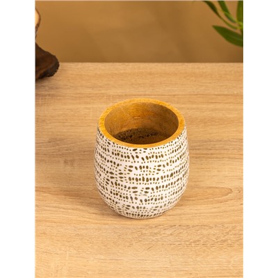 Стакан «Зебра», 10×10×10 см, дерево