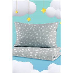 КПБ детск. поплин Juno (40х60) рис. 13165-4/13165-28 Grey stars