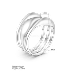 Серьги из серебра родированные - Капли 925 пробы С50132р