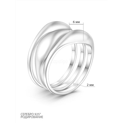 Серьги из серебра родированные - Капли 925 пробы С50132р